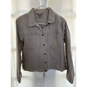 High Sierra Women’s Vintage Denim Jean Jacket Beige Button Up Size Medium
